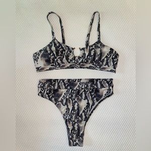 Shein Python Bathing Suit Set